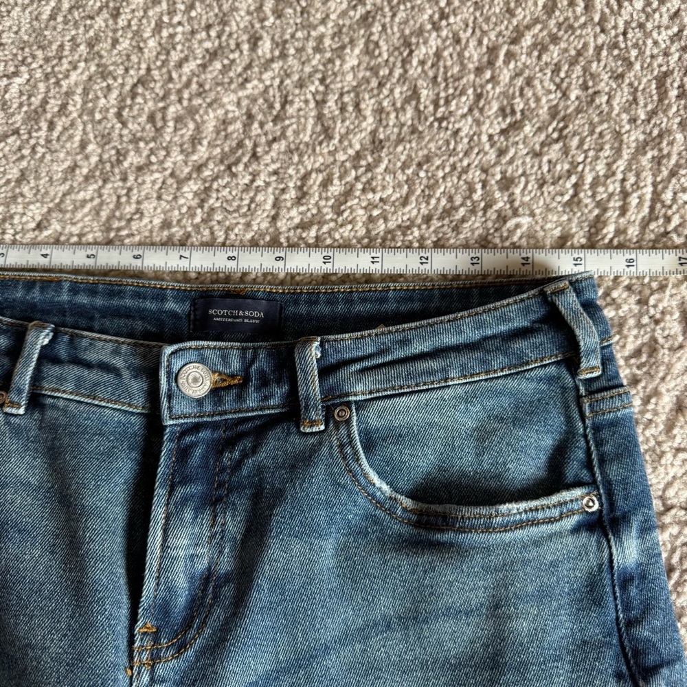 Scotch & Soda Women's The Keeper Slim Fit Patched Distressed Crop Jeans 28/32 - Picture 12 of 14